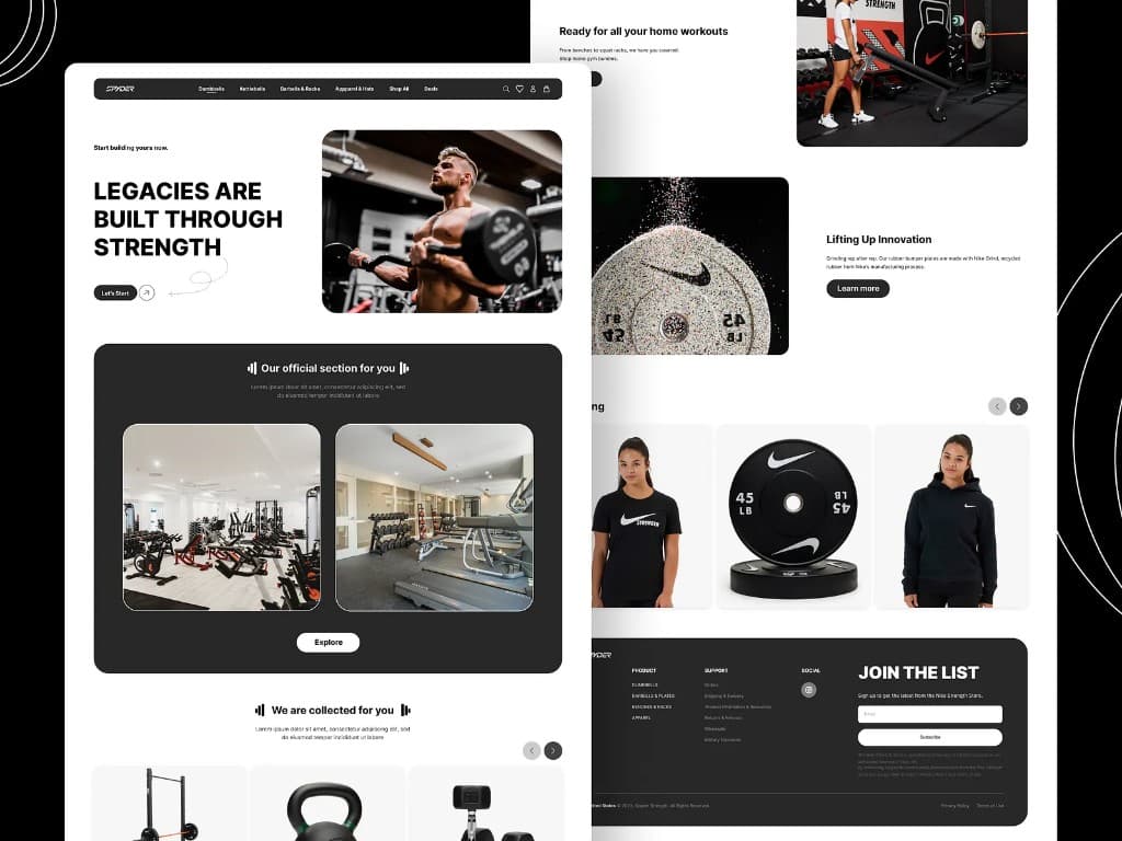 Iron Gym template preview